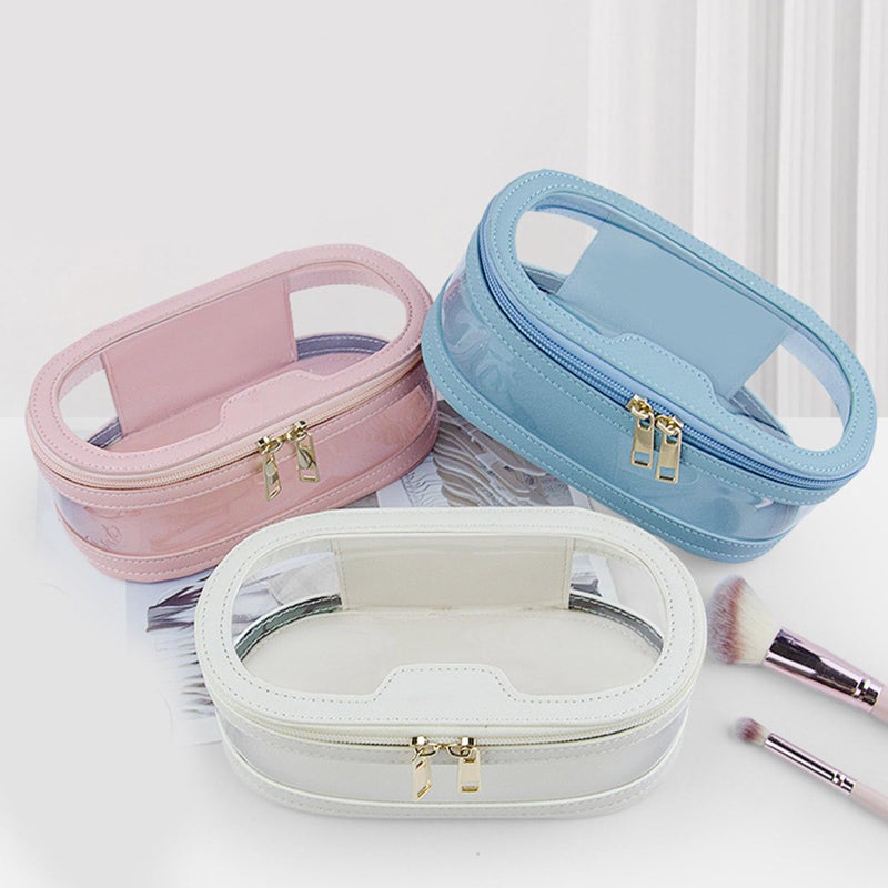 Clear Large Capacity Cosmetic Makeup Bag Toiletry Brush Holder Portable Wash - Image 4