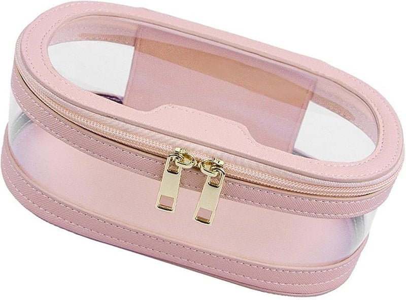 Clear Large Capacity Cosmetic Makeup Bag Toiletry Brush Holder Portable Wash - Image 1