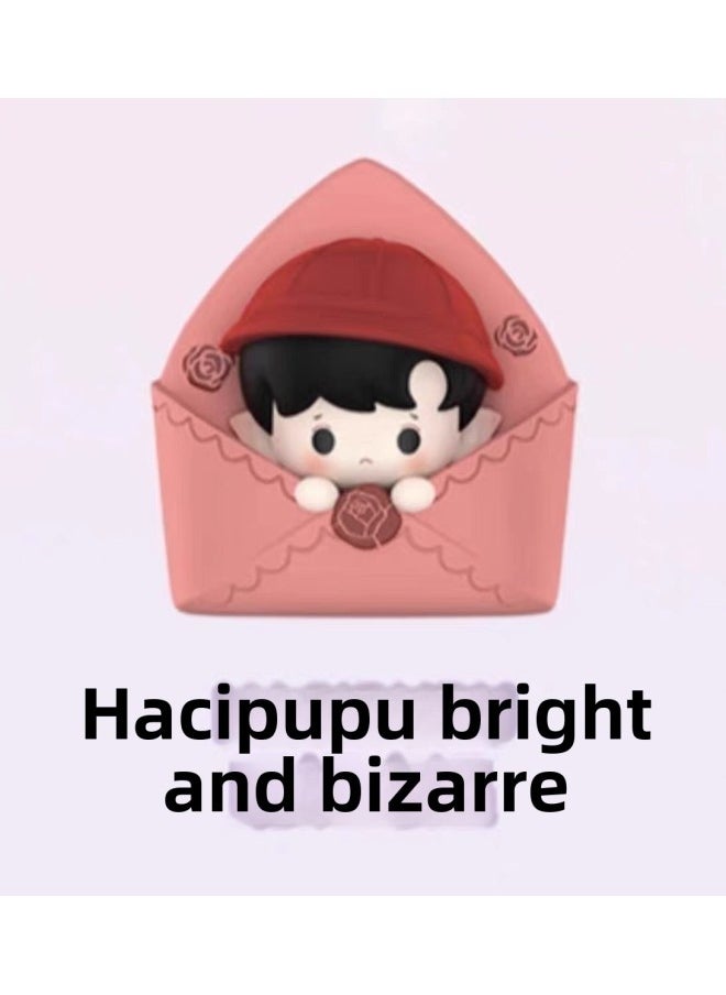 Bubble Mart POP BEAN Love Letter Valentine's Day Cute Series Doll Bubble Mart Cute Sitting Blind Box-Color:Ha Eat [Valentine's Day Limit]]  - Image 1