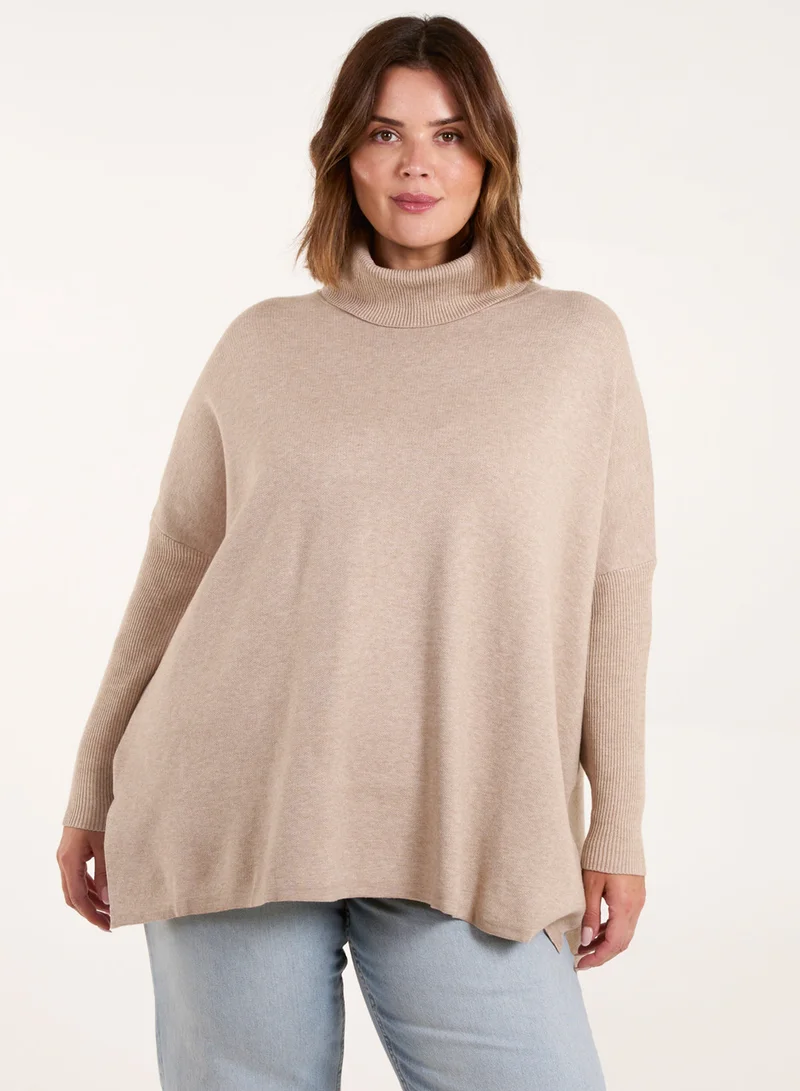 Curve High Neck Boxy Jumper