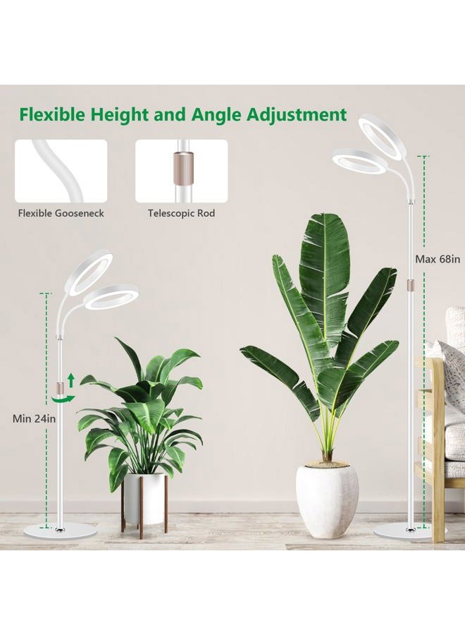Aumtrly Large Plant Light for Indoor Plants, 2 Heads Full Spectrum Grow Light with 68" Adjustable Stand for Growing Large Tall Plants, Plant Lamp - Image 4