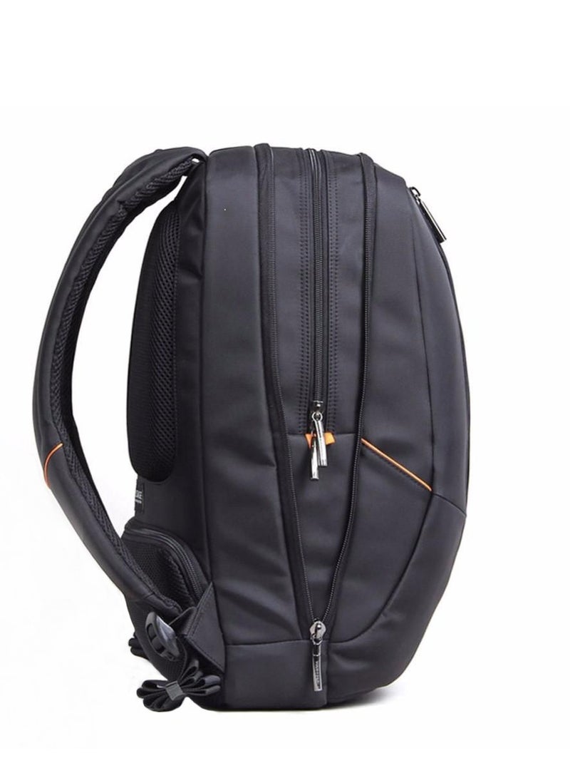 لافينتو شنطة ظهر للاب توب مقاس 15.6 بوصة (BG-55-4) مقاومة للماء و سوداء اللون ومساحات تخزين مصممة خصيصًا للاب توب - جيوب خاصة للشاحن وحلقات القلم والمفاتيح وما إلى ذلك وتصميم رياضي للشباب وسهلة الحمل - حافظة خفيفة الوزن - حزام كتف قابل للتعديل ومادة نايلون مقاومة للماء - فقاعات هواء في الزاوية لحماية إضافية من الصدمات - Image 4