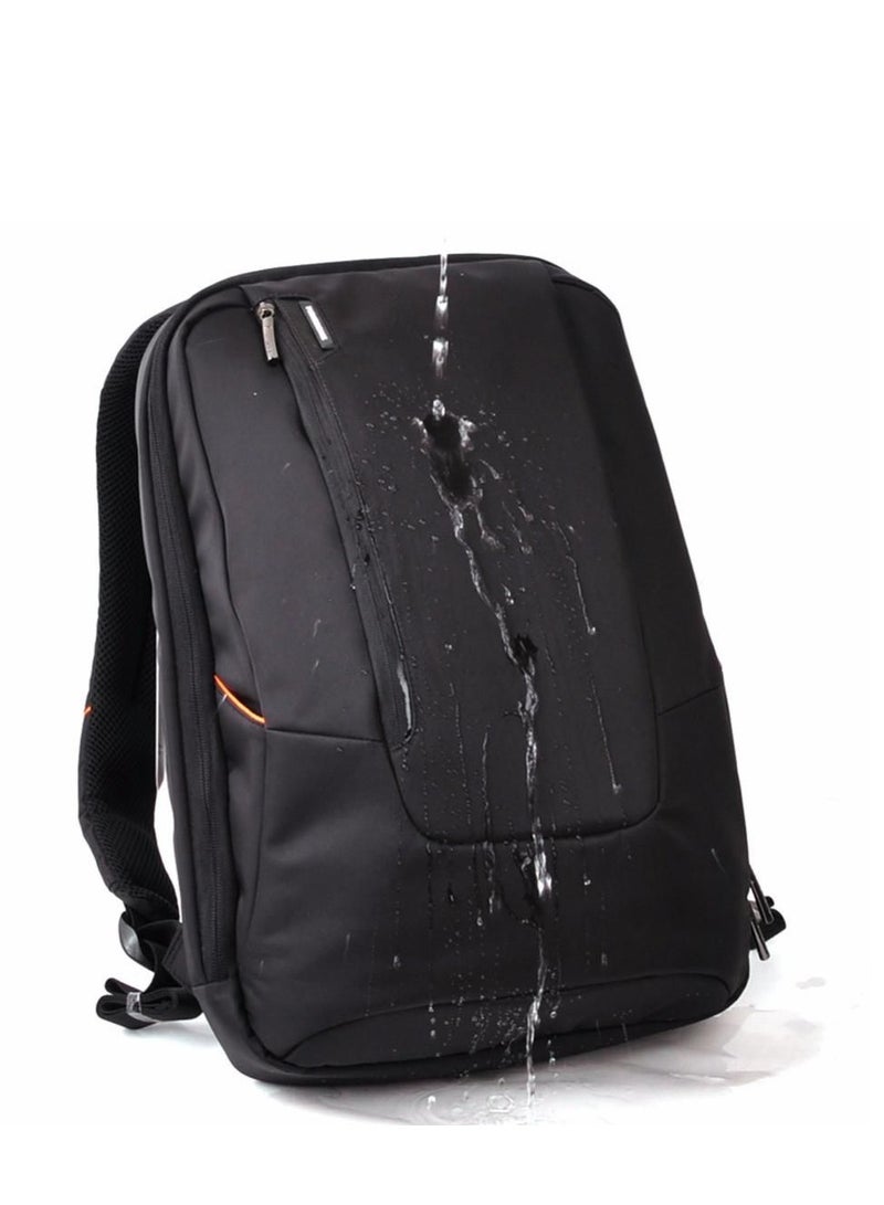 لافينتو شنطة ظهر للاب توب مقاس 15.6 بوصة (BG-55-4) مقاومة للماء و سوداء اللون ومساحات تخزين مصممة خصيصًا للاب توب - جيوب خاصة للشاحن وحلقات القلم والمفاتيح وما إلى ذلك وتصميم رياضي للشباب وسهلة الحمل - حافظة خفيفة الوزن - حزام كتف قابل للتعديل ومادة نايلون مقاومة للماء - فقاعات هواء في الزاوية لحماية إضافية من الصدمات - Image 5