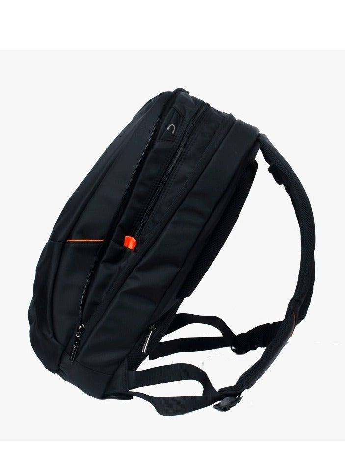 لافينتو شنطة ظهر للاب توب مقاس 15.6 بوصة (BG-55-4) مقاومة للماء و سوداء اللون ومساحات تخزين مصممة خصيصًا للاب توب - جيوب خاصة للشاحن وحلقات القلم والمفاتيح وما إلى ذلك وتصميم رياضي للشباب وسهلة الحمل - حافظة خفيفة الوزن - حزام كتف قابل للتعديل ومادة نايلون مقاومة للماء - فقاعات هواء في الزاوية لحماية إضافية من الصدمات - Image 3