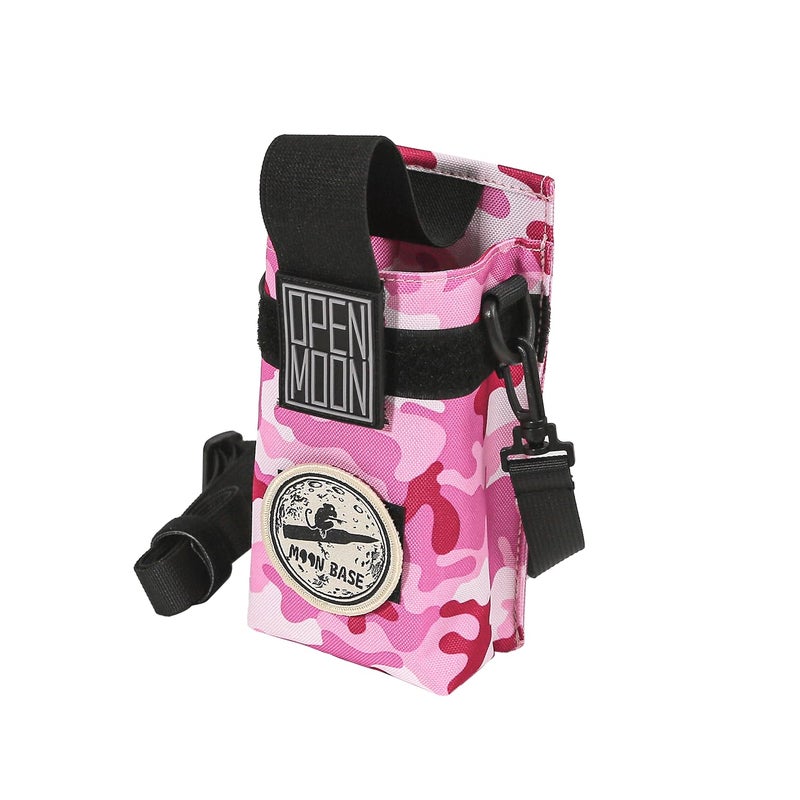 OPENMOON water bottle bag and gas bottle bag. 2 carrying methods, adjustable shoulder straps, hanging at the waist (Pink) - Image 1