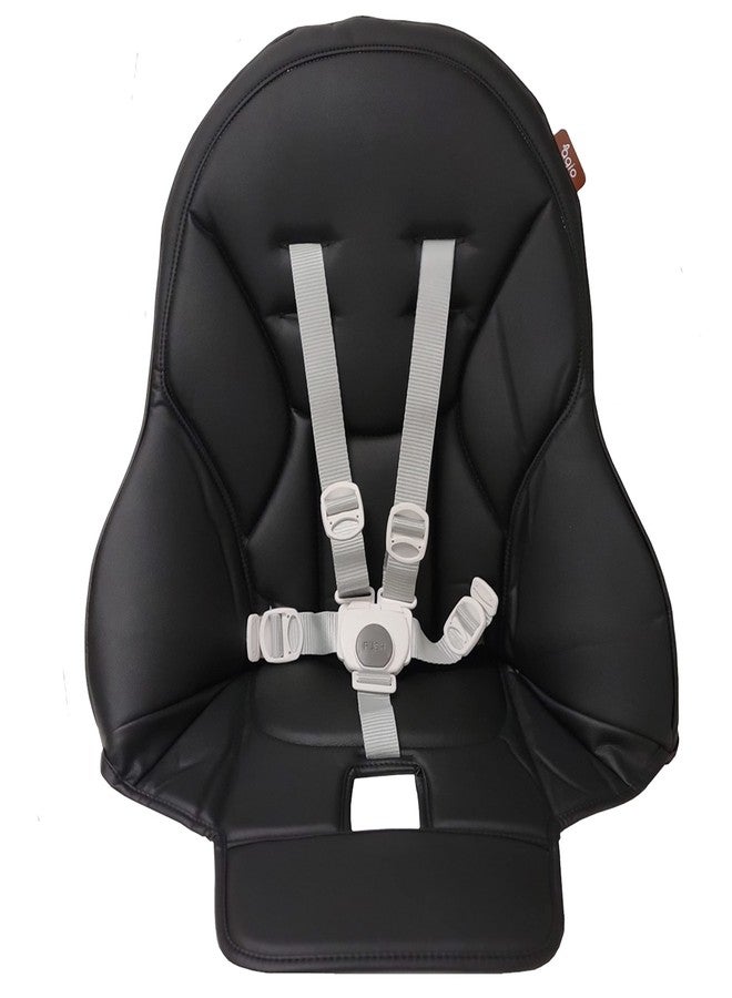 غطاء بديل لكرسي الطعام Peg Perego Siesta/Prima Pappa Zero 3 مع حزام مقعد، عرقسوس (أسود)