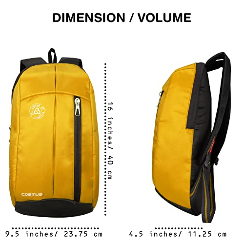 COSMUS Zipit Yellow Small Outdoor Mini Backpack 12 L Daypack - Yellow - Image 5