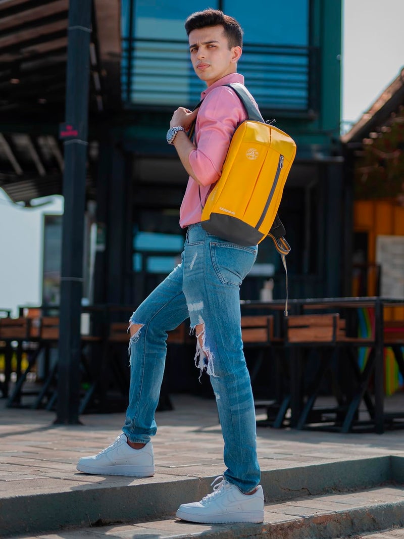COSMUS Zipit Yellow Small Outdoor Mini Backpack 12 L Daypack - Yellow - Image 3
