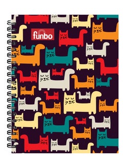 Funbo A4 Size Single Line Notebook With Hard Cover 80 Sheets  - Image 1