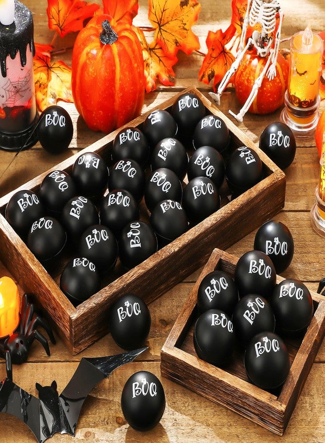 Realspring 40 Pieces Halloween Stress Balls Bulk 1.57 inches Mini Relieve Stress Squeeze Balls for Treat Bag Filler Party Favors Carnival Class Rewards Gifts(Black,Boo) - Image 3