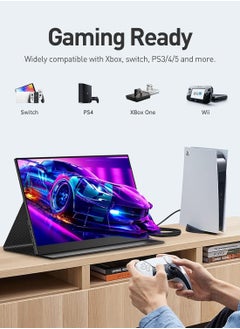 SYOSI 2.5K Portable Monitor, 16" Portable Monitor for Laptop 2560x1600 QHD USB-C&HDMI External FreeSync Laptop Monitor Gaming Screen Ultra Slim IPS Speaker for Laptop Mac Phone Xbox Game Monitor  - Image 3