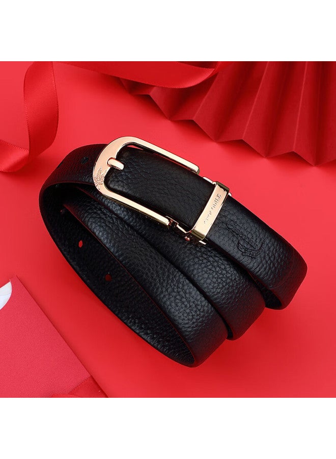 Crocodile Top-grain Leather Belt For Women, Pin Buckle, Fashionable Casual Belt, Birthday Gift T3763 - Image 2