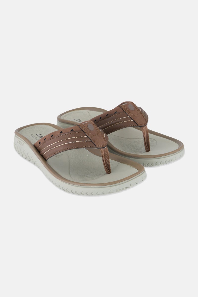 clarks Men Standard Slip On Slippers, Tan - Image 1