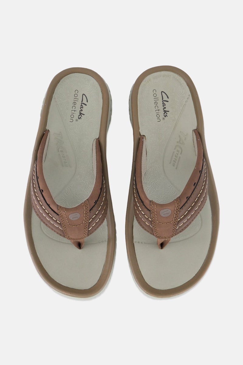 clarks Men Standard Slip On Slippers, Tan - Image 3