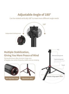 Ulanzi Ulanzi MT-79 Portable Travel Adjustable Light Stand Adjustable Head Aluminum & Plastic Material Anti Slip Mats Compatible with Ulanzi LT028 LT023 550g 1Kg Payload 8 Sections Height 36cm to 205cm  - Image 4