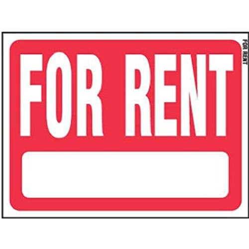 Hy-Ko Products RS-603 - "for Rent" Plastic Sign 24 in x 19 in White/Red, 1 Each - Image 1