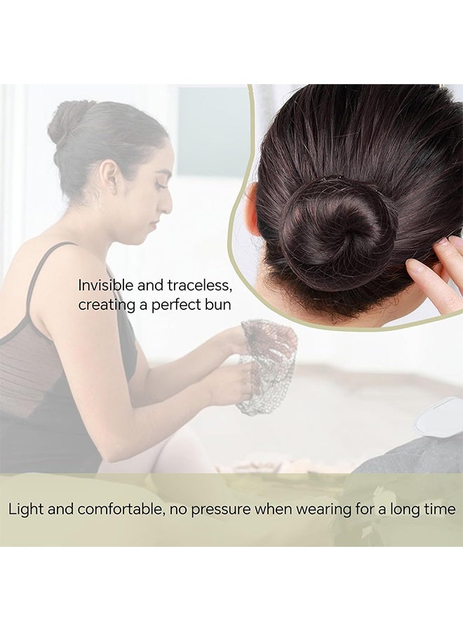 Depend Hair Nets For Buns, Black Hair Nets Bun Hair Net U Shaped Pins Set, 20Pcs Elastic Mesh Bun Nets With 20Pcs U Shaped Hair Pins, Professional Invisible Ballet Hair Accessories Set For Girls, Women And Dancers, Black - Image 4