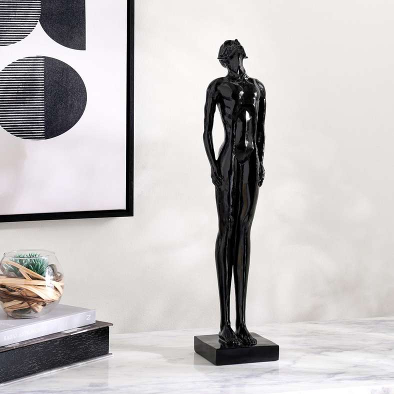 Pan Home Human Sculpture - Black