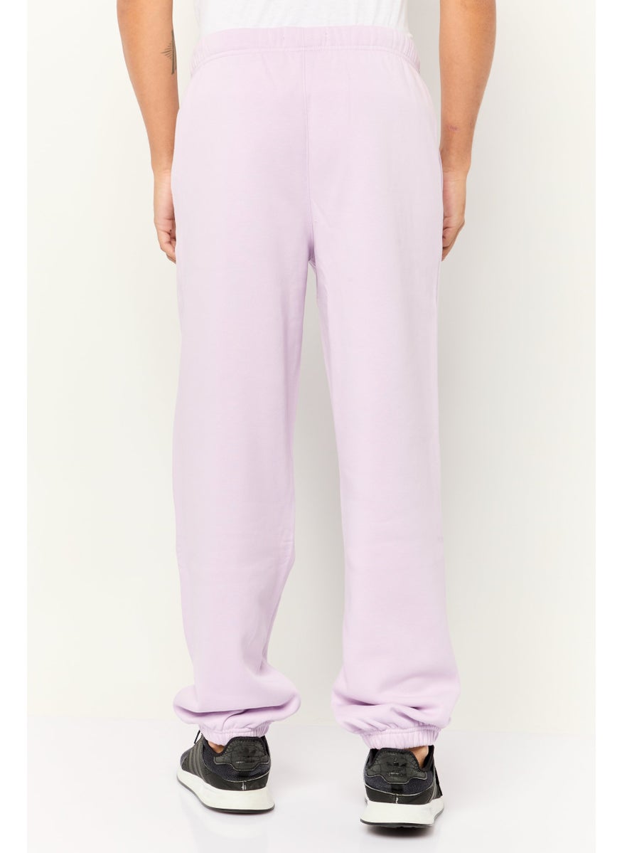 ESPRIT Men Regular Fit Brand Logo Sweatpants, Lavenders  - Image 4