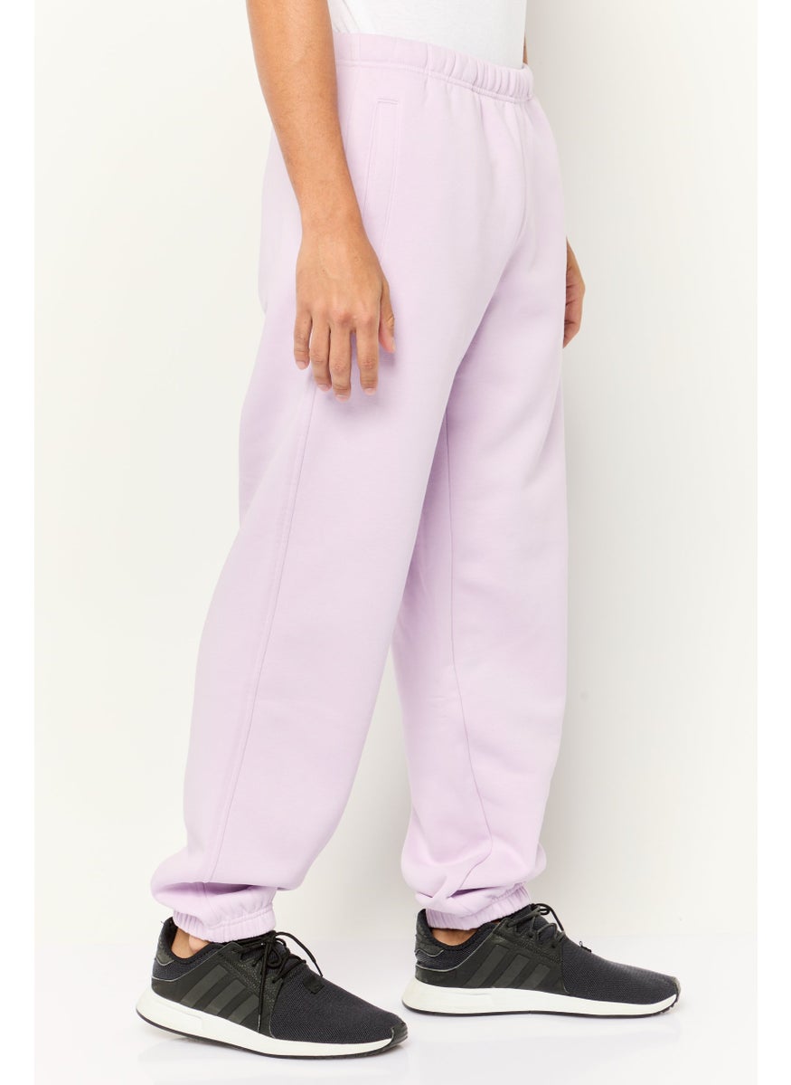 ESPRIT Men Regular Fit Brand Logo Sweatpants, Lavenders  - Image 3