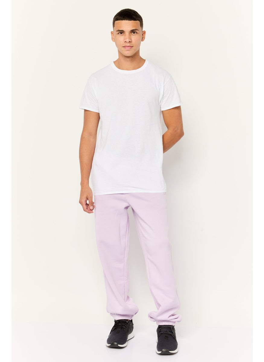 ESPRIT Men Regular Fit Brand Logo Sweatpants, Lavenders  - Image 2