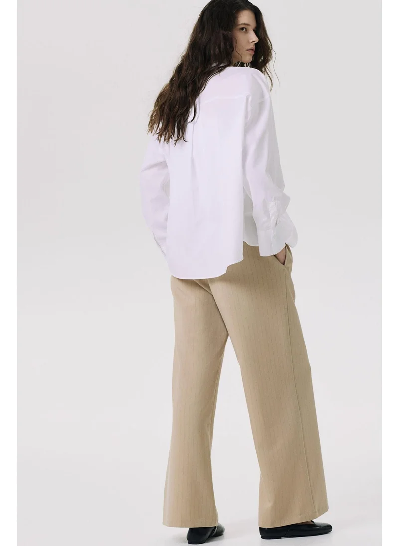 اتش اند ام Twill drawstring trousers