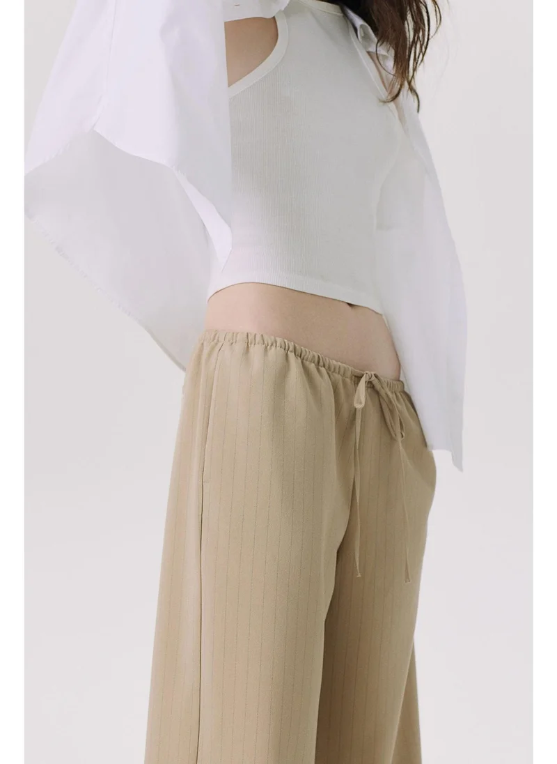 اتش اند ام Twill drawstring trousers
