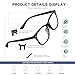 Jectieey Reading Glasses for Women Men Blue Light Blocking UV Filter Computer ReadersAnti Eyestrain EyeglassesBright Black 15X - Image 4