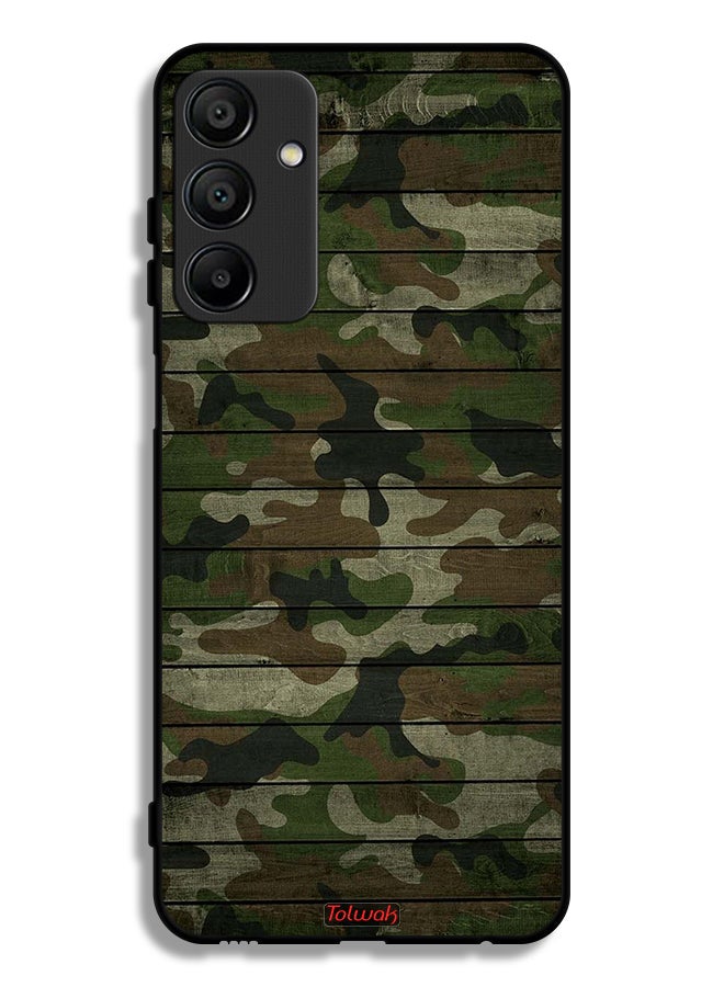 Tolwak Samsung Galaxy A15 4G Protective Case Cover Camouflage Wooden Pattern - Image 1