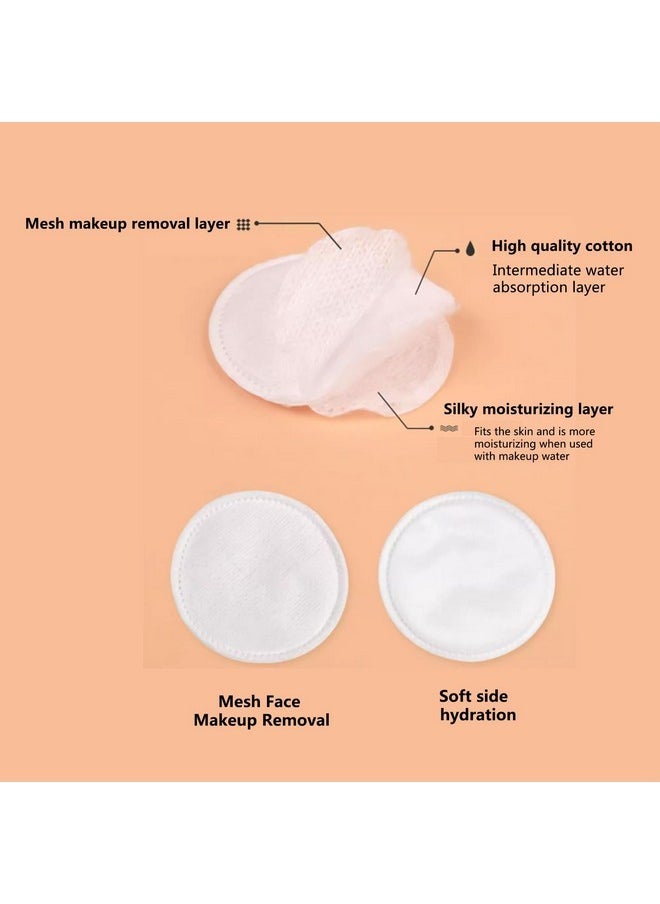 TinLeJa - 3 Packs 300 Sheets Cotton Rounds ，For Facefacial Lip And Eye Makeup Remover Pads, Effective Cosmetic Cotton Round, Lint - Image 1
