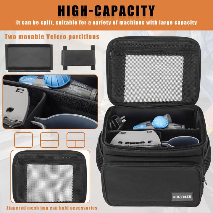 OUUTMEE Carry Bag Compatible with Bissell SteamShot Hard Surface Steam Cleaner 39N7V/39N7A, Adjustable Compartments Steam Cleaner Storage Bag, Travel Bag with Extra Pockets - Image 2