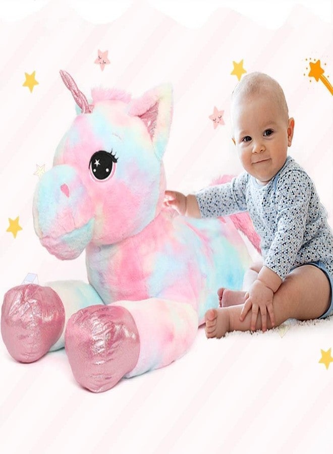 AVSHUB Soft Toys Unicorn for Kids Cute Lovely Cartoon Lovable Hugable Birthday Gift Babies, Girls, Boy, Home Decor (70cm MultiPink) - Image 1