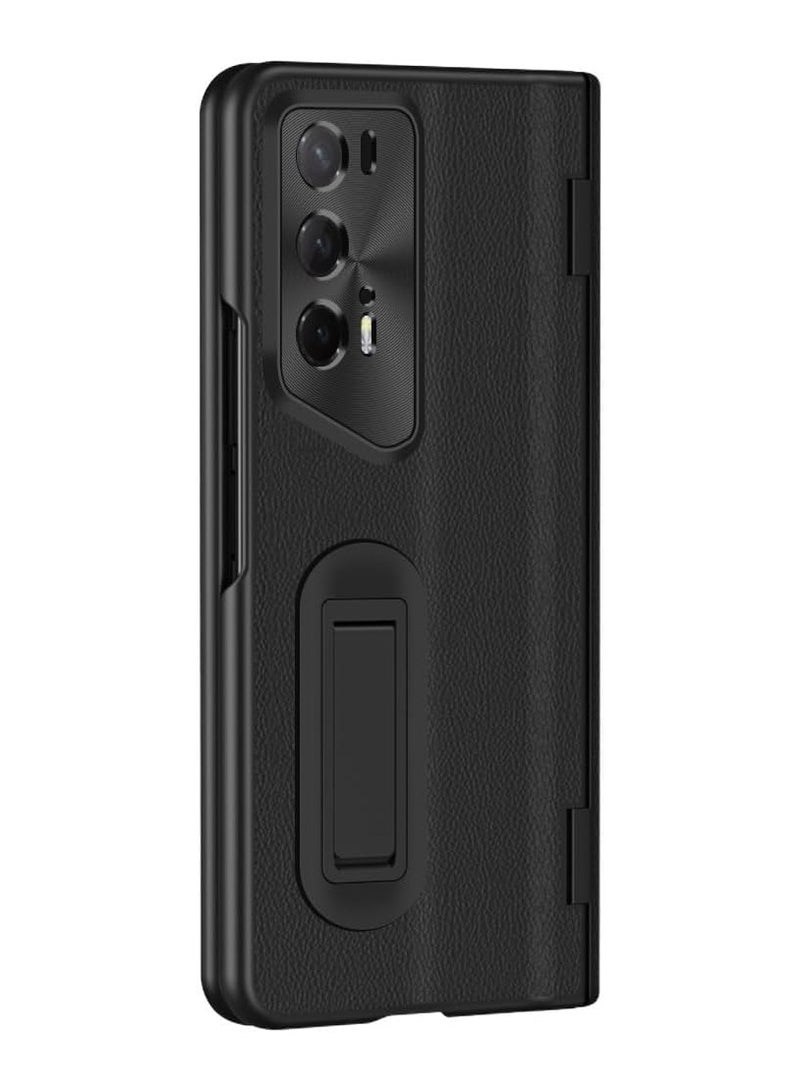 Anti-Scratch Case Compatible Luxury Hinged Case Compatible with Honor Magic V2 RSR Case,Leather Folio Flip Case Drop Shockproof Hard Full-Body Protective Cover with Screen Protector+Kickstand - Image 1