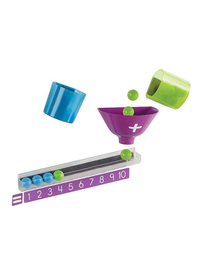ليرننج ريسورسز آلة الجمع المغناطيسية من Learning Resources، نشاط جمع تفاعلي في الجزء الأمامي من الفصل، تتضمن 20 كرة مغناطيسية، قمعًا، وصينية عد، للأعمار من 4 سنوات فما فوق - Image 1