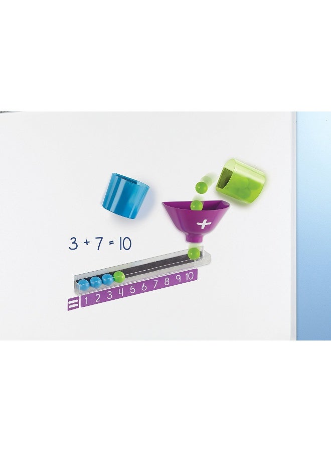 ليرننج ريسورسز آلة الجمع المغناطيسية من Learning Resources، نشاط جمع تفاعلي في الجزء الأمامي من الفصل، تتضمن 20 كرة مغناطيسية، قمعًا، وصينية عد، للأعمار من 4 سنوات فما فوق - Image 3