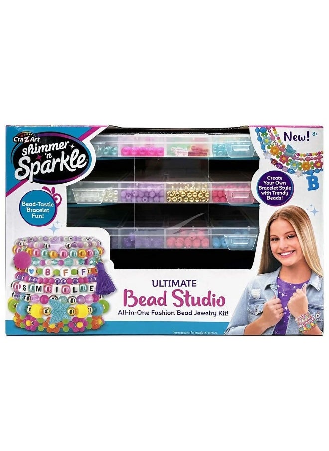 Shimmer N Sparkle - Cra-Z-Art Shimmer 'N Sparkle Ultimate Bead Studio All-in-One Fashion Bead Jewelry Kit - Image 1