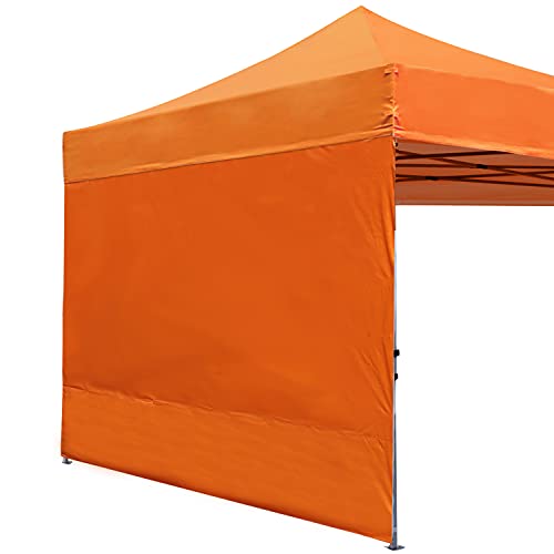 ABCCANOPY Instant Canopy SunWall 10x10 FT, 1 Pack Sidewall Only, No Frame or Top, Orange - Image 1