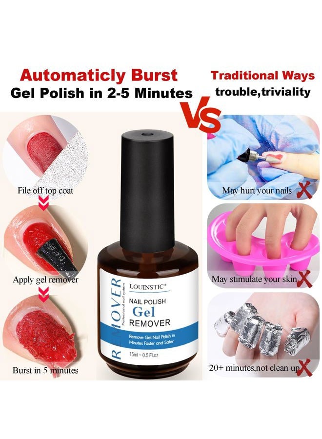 LOUINSTIC Gel Nail Polish Remover – Fast, No Soak & No Foils, Safe for Natural Nails, Healthy, Low Odor, Quick Gel Removal in 2-5 Minutes – For Nail Polish & Nail Art, At-Home Manicure Solution - Image 3