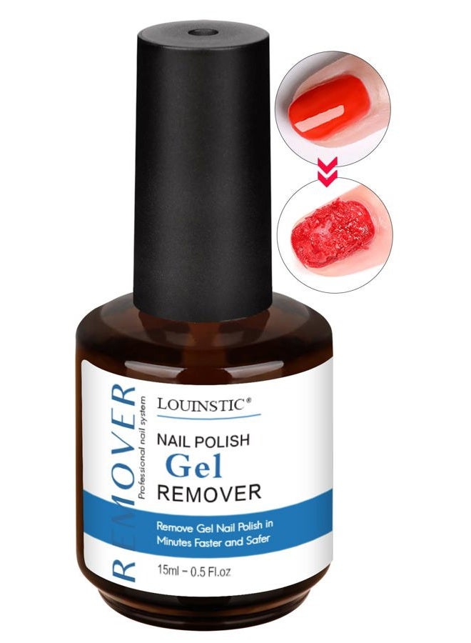 LOUINSTIC Gel Nail Polish Remover – Fast, No Soak & No Foils, Safe for Natural Nails, Healthy, Low Odor, Quick Gel Removal in 2-5 Minutes – For Nail Polish & Nail Art, At-Home Manicure Solution - Image 1
