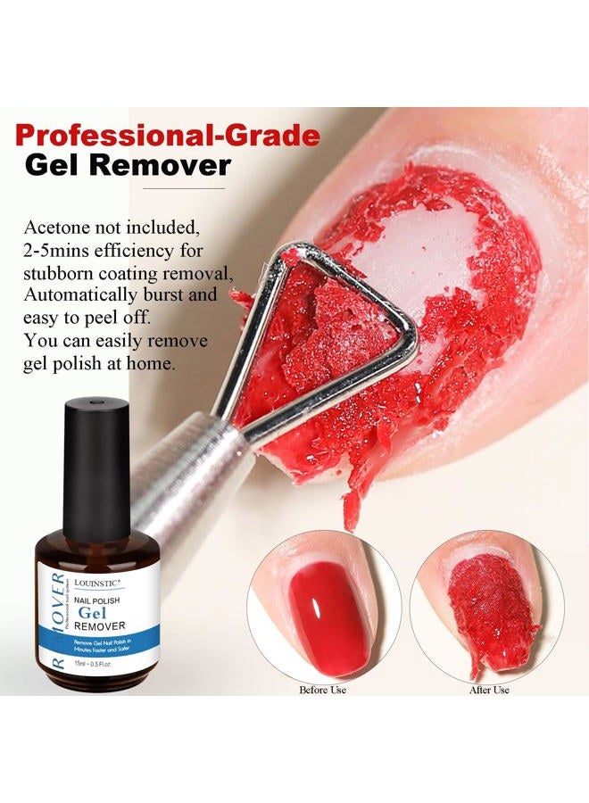 LOUINSTIC Gel Nail Polish Remover – Fast, No Soak & No Foils, Safe for Natural Nails, Healthy, Low Odor, Quick Gel Removal in 2-5 Minutes – For Nail Polish & Nail Art, At-Home Manicure Solution - Image 5