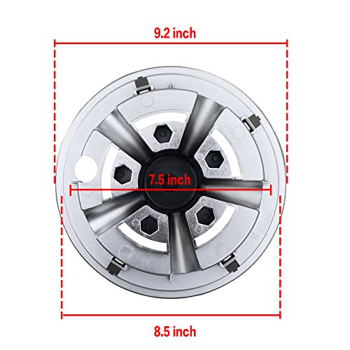 NOKINS Golf Cart SS Wheel Covers Hubcaps, 8 Inch Chrome Golf Cart Hub Caps Snap-on Installation (Set of 4), Fits EZGO Yamaha Club Car - Image 4