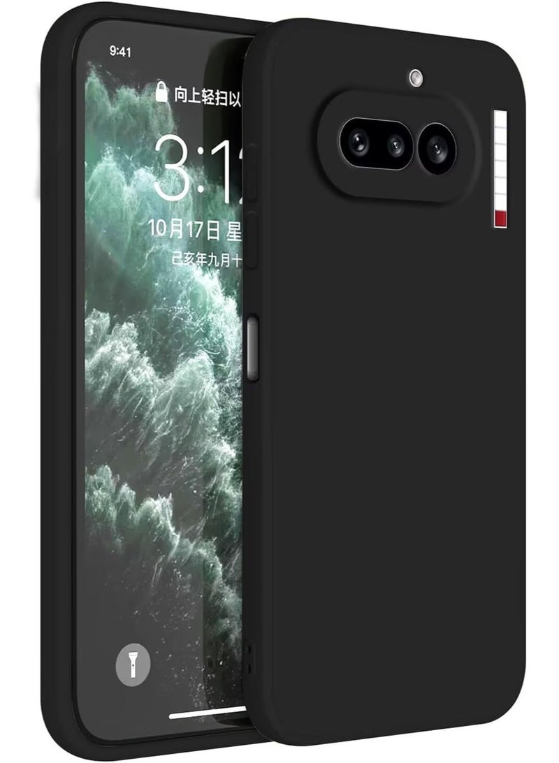 جراب متوافق مع هاتف Nothing Phone 4a، غطاء خلفي رفيع فائق النعومة، بطانة داخلية من قماش مخملي، سيليكون غير لامع، غطاء خلفي مرن لحماية الكاميرا لهاتف Nothing Phone 4a - Image 1
