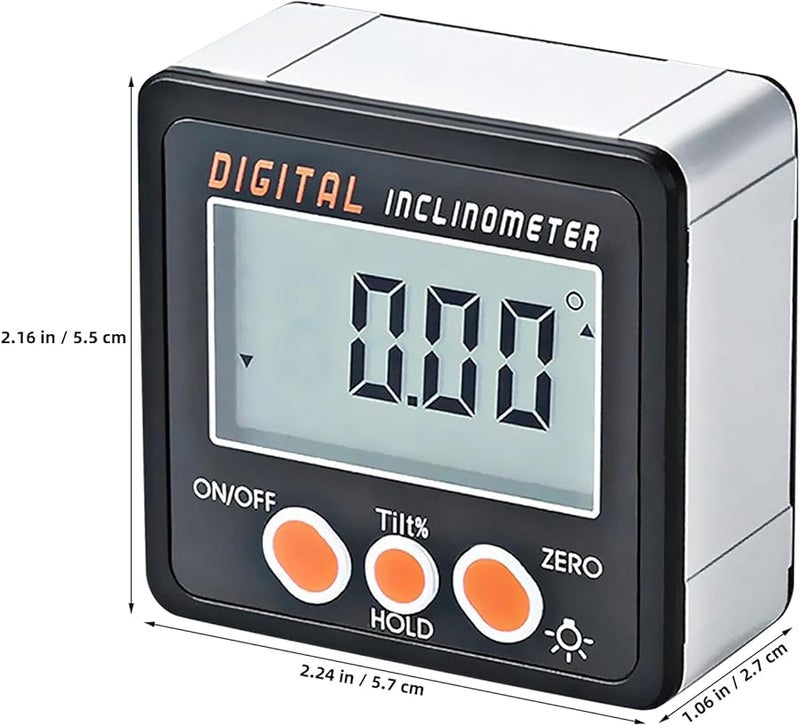 مقياس الزاوية الرقمي عالي الدقة مع قاعدة مغناطيسية لأعمال النجارة والبناء - Image 3