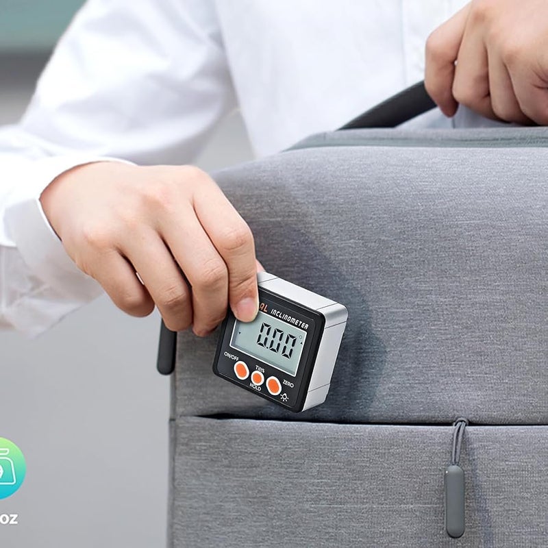 مقياس الزاوية الرقمي عالي الدقة مع قاعدة مغناطيسية لأعمال النجارة والبناء - Image 5
