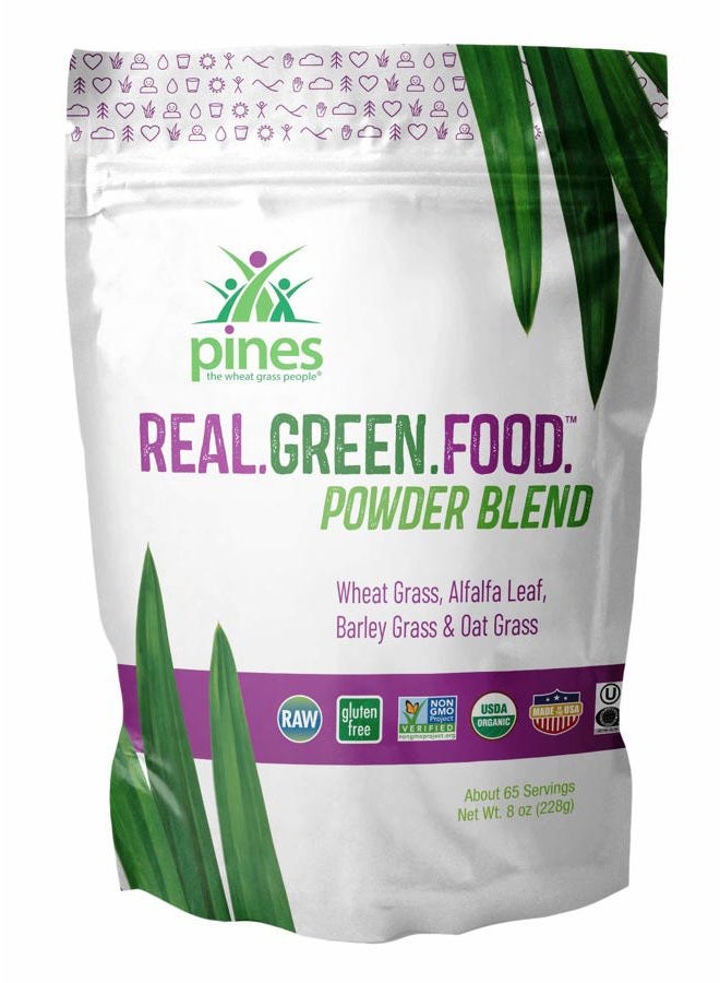 PINES Real.Green.Food. Organic Superfoods Powder Blend, 8 Ounce | Made with Organic Whole Foods, Non-GMO and Sustainable - Image 1