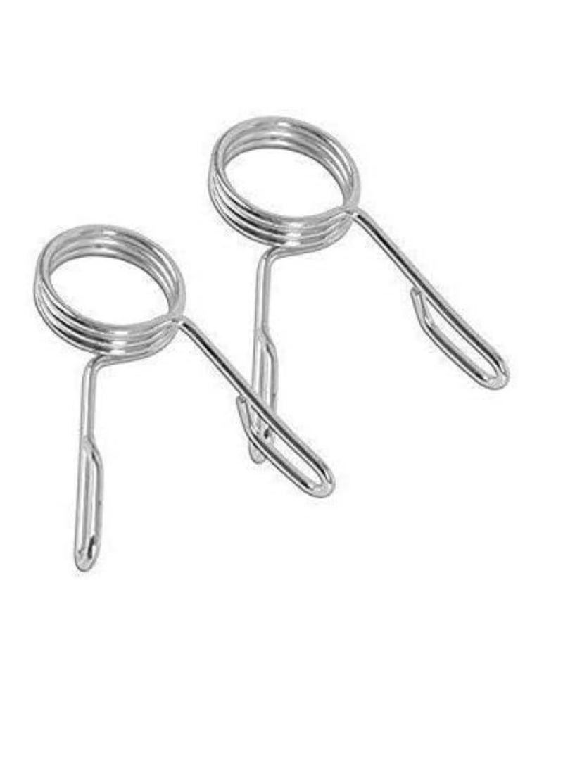 Spall Weight Lifting Barbell Bar 2 Inch With Spring Lock Collars Chrome, Anti-Slip Hand Grip, Solid Steel, Gym Equipment Bodybuilding Workout Fitness Training Heavy Duty Exercise - Image 3