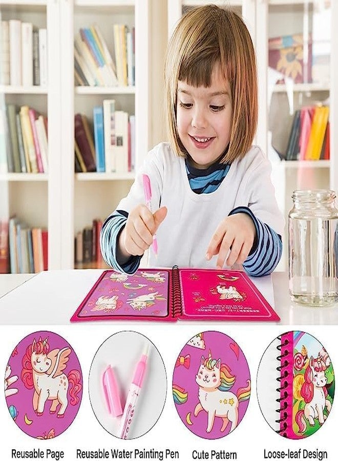 Gladnes Magic Water Coloring Book for Kids with Reusable Magic Pen No Mess Water Doodle Drawing Board | Educational Learning Toy for Toddlers Age 2-5 Years Travel Activity Gift for Boys & Girls (Pack of 2) - Image 4