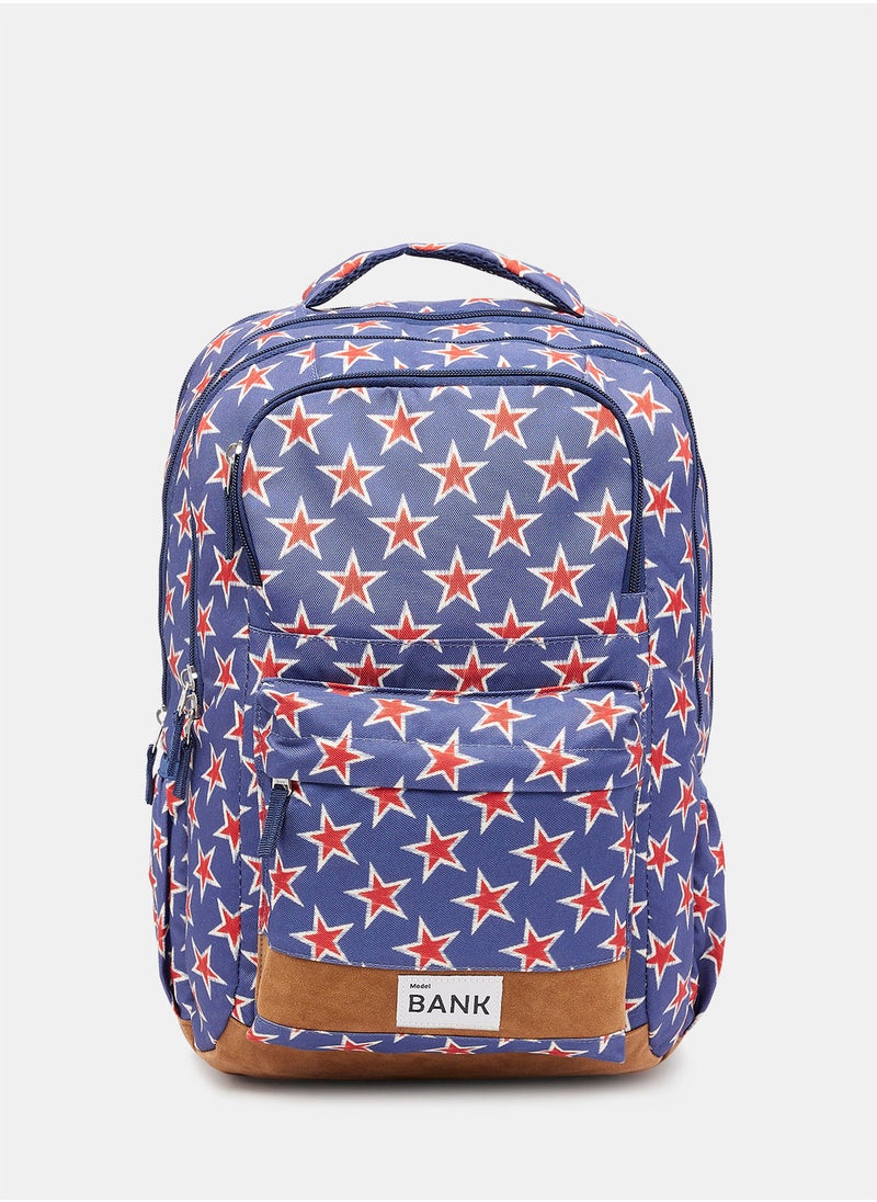 Bank - Unisex Star Print Backpack - Image 1