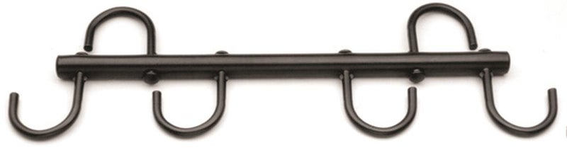 Partrade 064807 Steel Tack Rack with Swivel Hooks Black, 17" - Image 2
