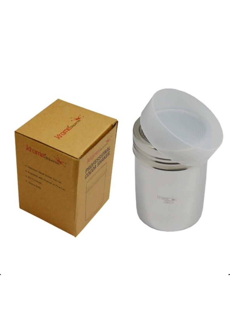 Krome Dispense Coffee Cocoa Shaker - Fine, Stainless Steel - Image 5
